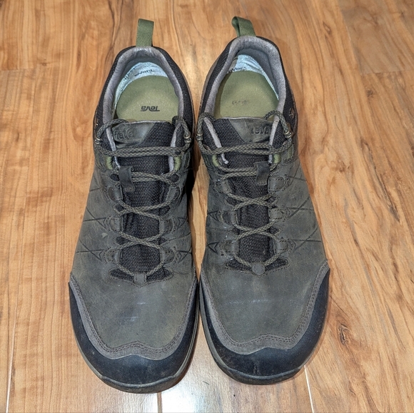 Teva Arrowood Riva Waterproof Hiking Shoes Men's 13 Olive Green Leather GUC - Picture 2 of 9
